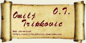 Omilj Tripković vizit kartica